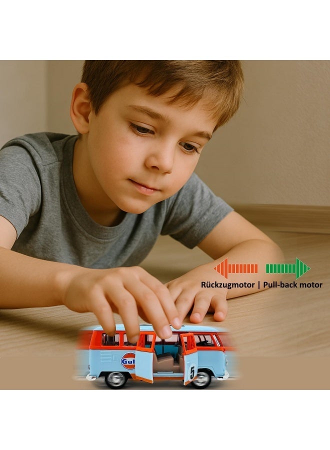 1:36 for Bus Transporter Alloy Diecast Model for Volkswagen T1 Samba Car Present(Random color) - Image 5