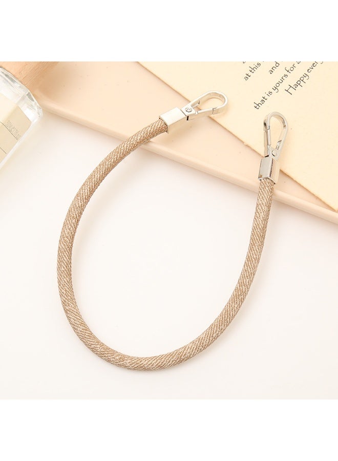 NIBEMINENT Beaded Phone Lanyard, Anti Lost Removable Wrist Strap,PU Leather Jeans Bracelet Pendant, Phone Keychain Lanyard,K3859/Brown