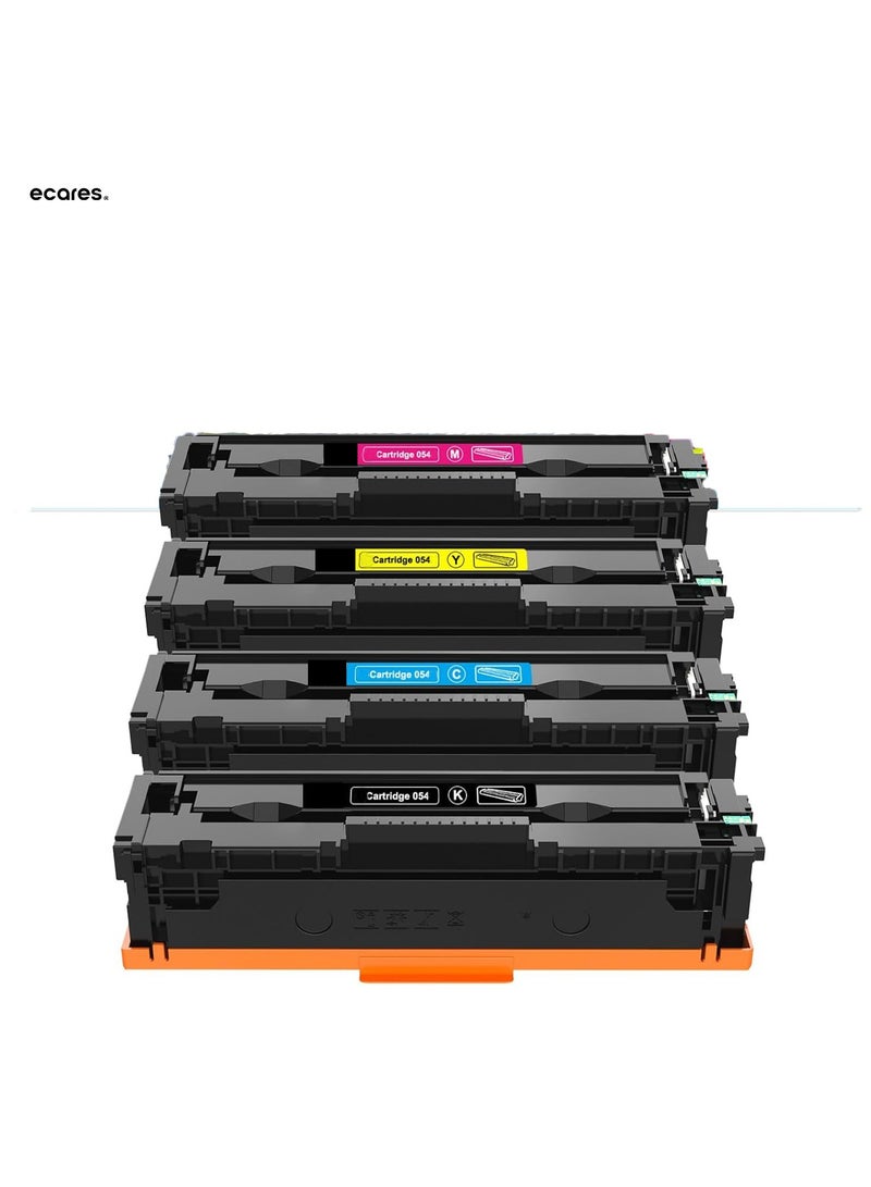 ECARES® 054 Compatible Toner Cartridge Set 054H for Canon MF641CW Color Image Class MF644Cdw MF642Cdw LBP622Cdw - (Black, Cyan, Magenta, Yellow). - Image 1