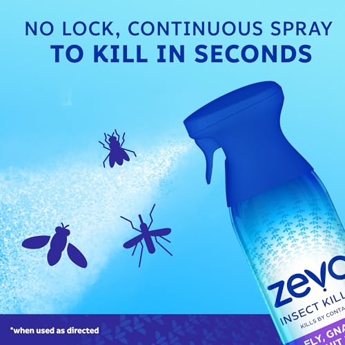 Zevo Flying Insect Killer Spray - Bug Spray for Home Use - Versatile Gnat, Mosquito, Fruit Fly Killer & More - with Rosemary & Cornmint Oil - for Indoor & Outdoor Use (3 Bottles) - Image 4
