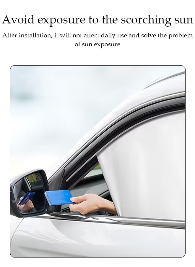 DUNISO 4Pcs Magnetic Car Sun Shade, Universal  Heat Insulation Board, Multifunctional  Sunshade, Heat And Sun Protection, Foldable, Used For Side Window Front And Rear Windshields, Universal For Cars, Suvs, Trucks  - Image 5