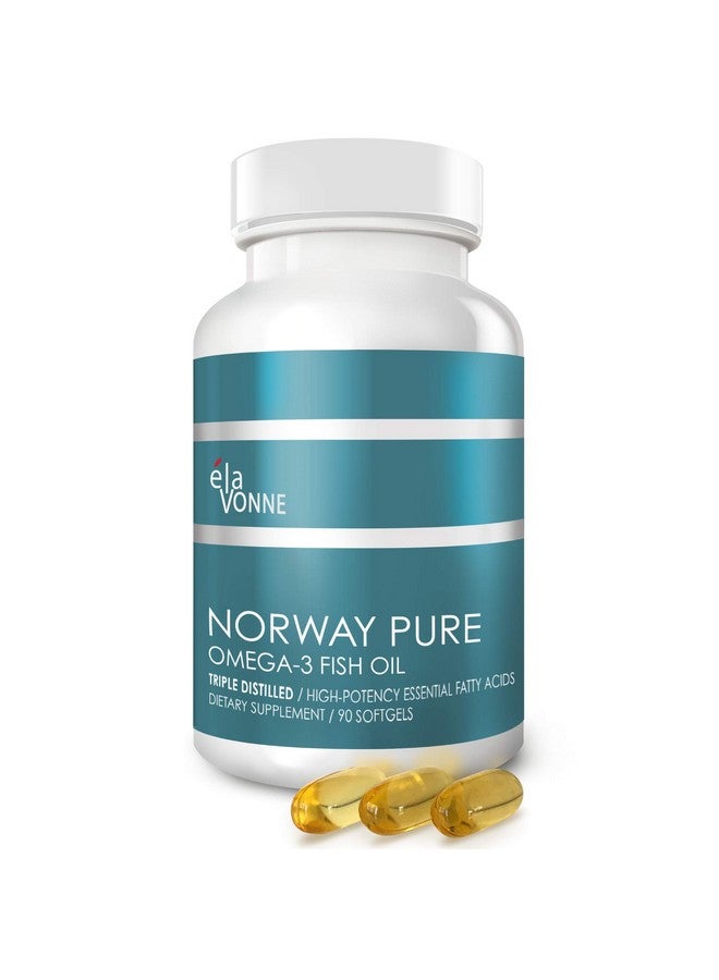 زيت السمك أوميغا-3 النقي من النرويج 2,400 ملغ (90 كبسولة) - مركّز 4X من EPA و DHA، مقطر ثلاث مرات، خالي من التجشؤ، مصيد بري، لصحة الجلد والشعر، المفاصل، وصحة القلب - Image 1