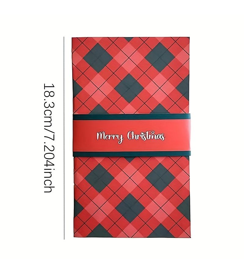 A Handmade Red Waterfall Christmas Card Manual Birthday Card Organizer Pullout Greeting Card Book - Image 2