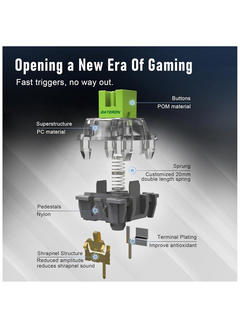 Wireless Mechanical Keyboard,81 Keys Hot Swappable Custom Keyboard with Knob,RGB Backlit,2.4GHz/USB-C/BT5.0 Mechanical Gaming Keyboards, PBT Keycaps, 100 Million Keystroke Lifespan - Image 5