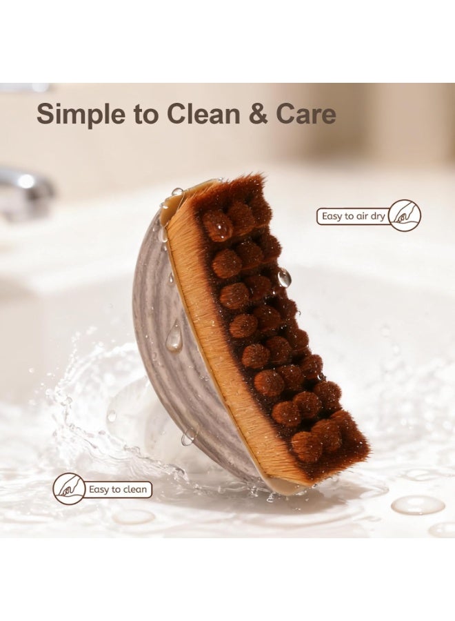 Lymphatic contour facial brush, facial brush, facial lymphatic drainage massager, chin and jawline carving, ergonomically designed to accurately fit the skin and relieve fatigue (brush+cover) (1PCS) - Image 5