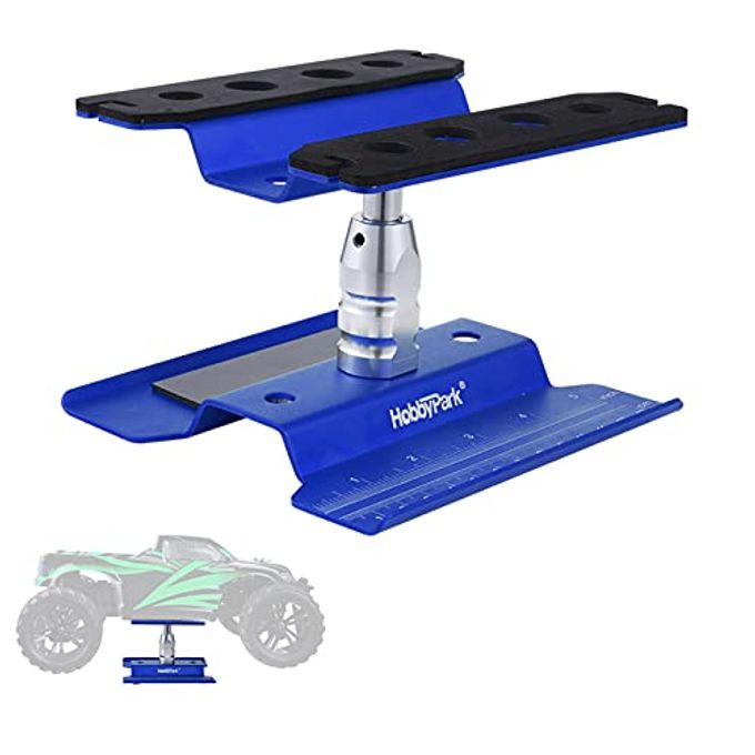 Hobbypark Aluminum Alloy RC Car Work Stand Repair Workstation 360 Degree Rotation Lift Or Lower for 1/8 1/10 1/12 Scale Cars Trucks Buggies - Image 1