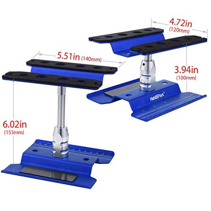 Hobbypark Aluminum Alloy RC Car Work Stand Repair Workstation 360 Degree Rotation Lift Or Lower for 1/8 1/10 1/12 Scale Cars Trucks Buggies - Image 2
