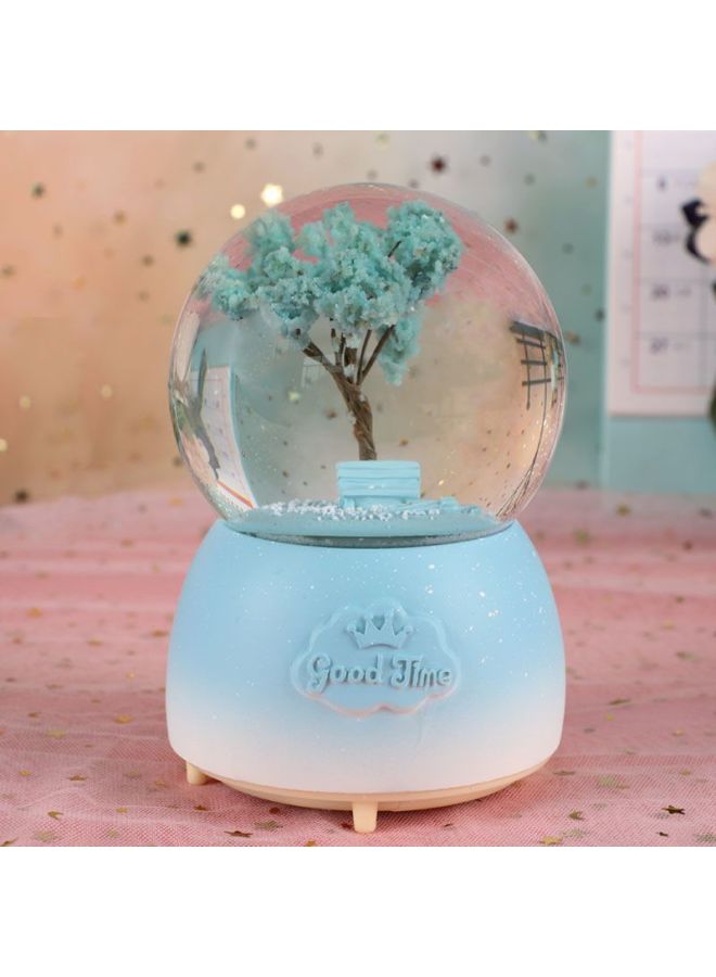 Dream Crystal Ball Cherry Blossom Snow Music Box Snow Crystal Ball Ornaments Send Girlfriends-Color:Princess Elsa Large [automatic Snow]-Size:Premium Bag + Greeting Card + Handbag - Image 2