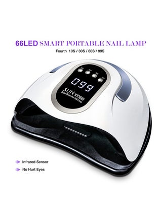 280W UV LED Nail Lamp, Fast Nail Curing Lamps for Home & Salon, 66 Beads Dryer for Gel Polish with Automatic Sensor/4 Timer Setting, Handle Professional Art Tools - view 3