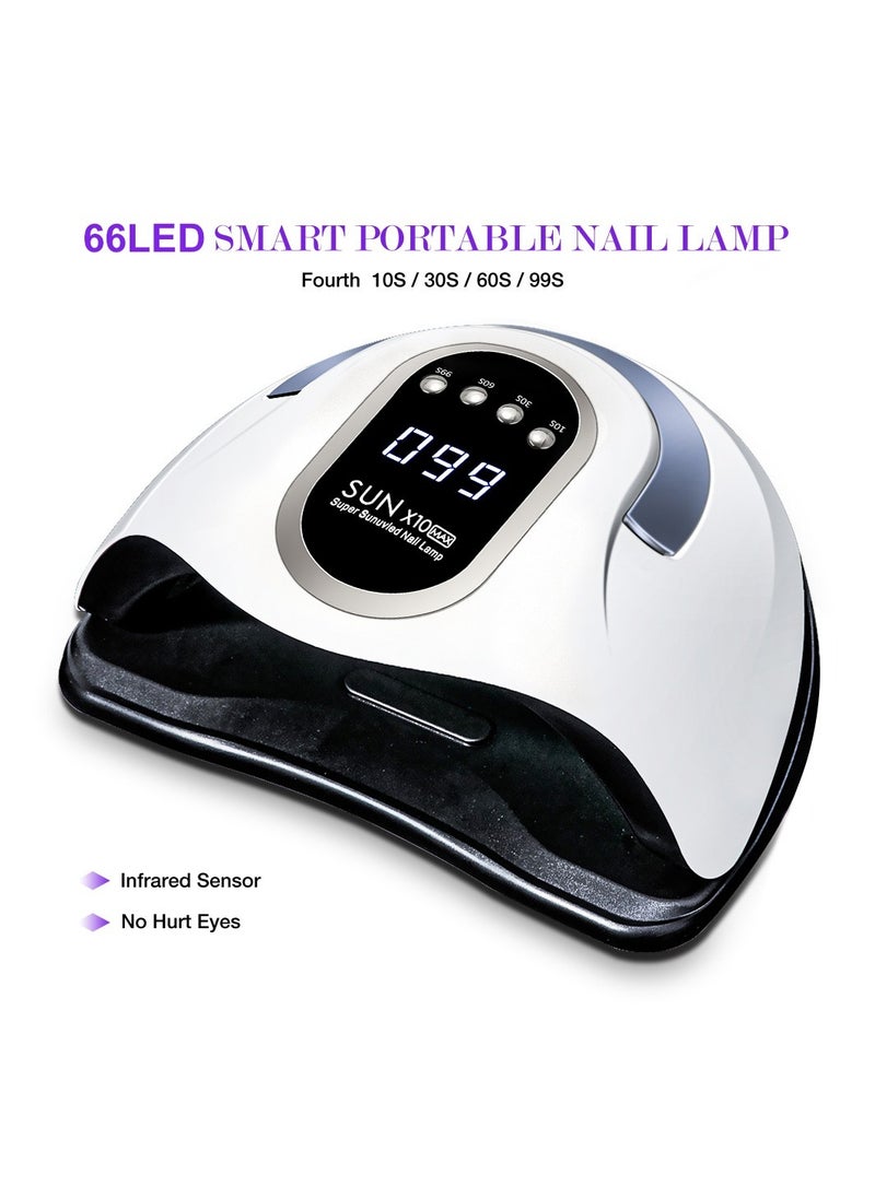 Generic - 280W UV LED Nail Lamp, Fast Nail Curing Lamps for Home & Salon, 66 Beads Dryer for Gel Polish with Automatic Sensor/4 Timer Setting, Handle Professional Art Tools - Image 1