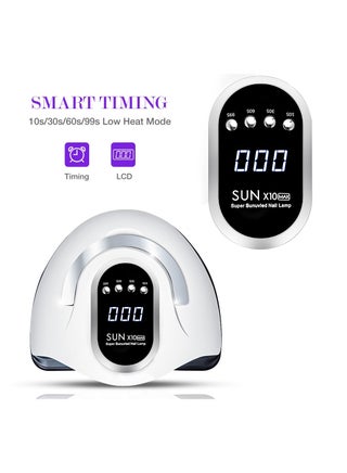 280W UV LED Nail Lamp, Fast Nail Curing Lamps for Home & Salon, 66 Beads Dryer for Gel Polish with Automatic Sensor/4 Timer Setting, Handle Professional Art Tools - view 4