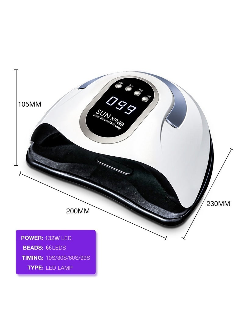 Generic - 280W UV LED Nail Lamp, Fast Nail Curing Lamps for Home & Salon, 66 Beads Dryer for Gel Polish with Automatic Sensor/4 Timer Setting, Handle Professional Art Tools - Image 1