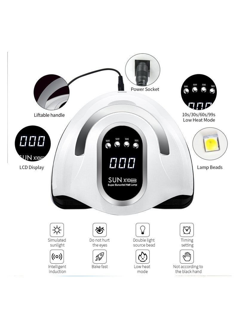 Generic - 280W UV LED Nail Lamp, Fast Nail Curing Lamps for Home & Salon, 66 Beads Dryer for Gel Polish with Automatic Sensor/4 Timer Setting, Handle Professional Art Tools - Image 1