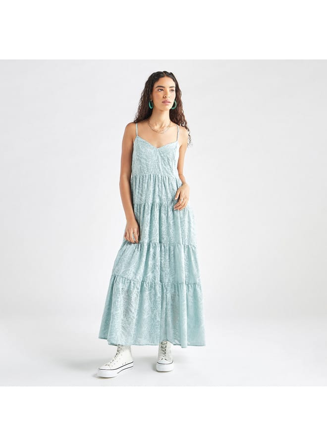 سبلاش فيڤ فستان متعدد الطبقات بياقة سويت هارت وطبعات - Image 1