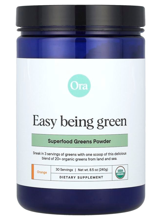 Easy Being Green Superfood Greens Powder Orange 8.5 oz (240 g)