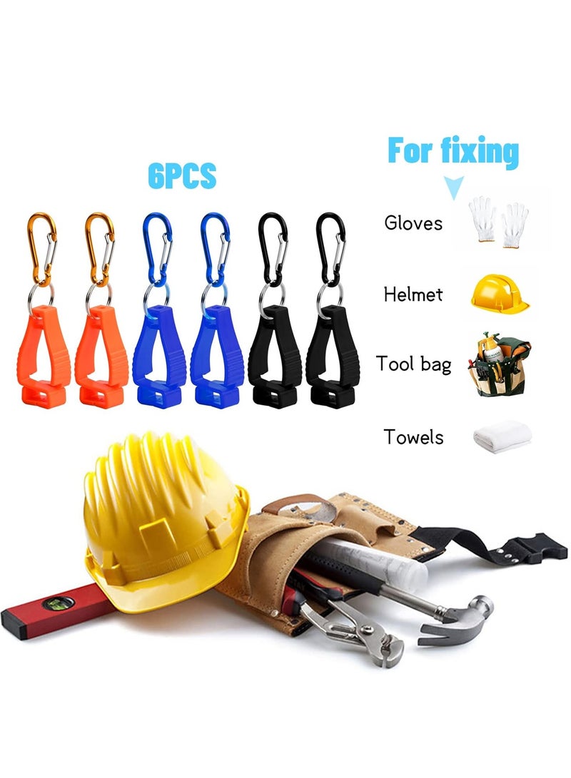 Generic Pack of 6 glove clips, colourful glove holder, glove clip, glove clips, holder with carabiner, safety work glove, grabber clip, glove holder for work, glove, key, helmet, towel - Image 4