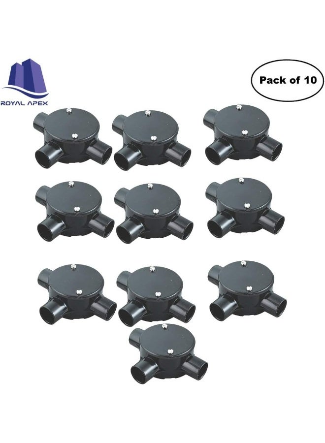 Biella Pack Of 10 Pvc Electrical Conduit Pipe And Fittings Durable, Corrosion-Resistant Solution For Indoor And Outdoor Electrical Wiring And Cabling (Junction 3 Way, 25Mm) - Image 3