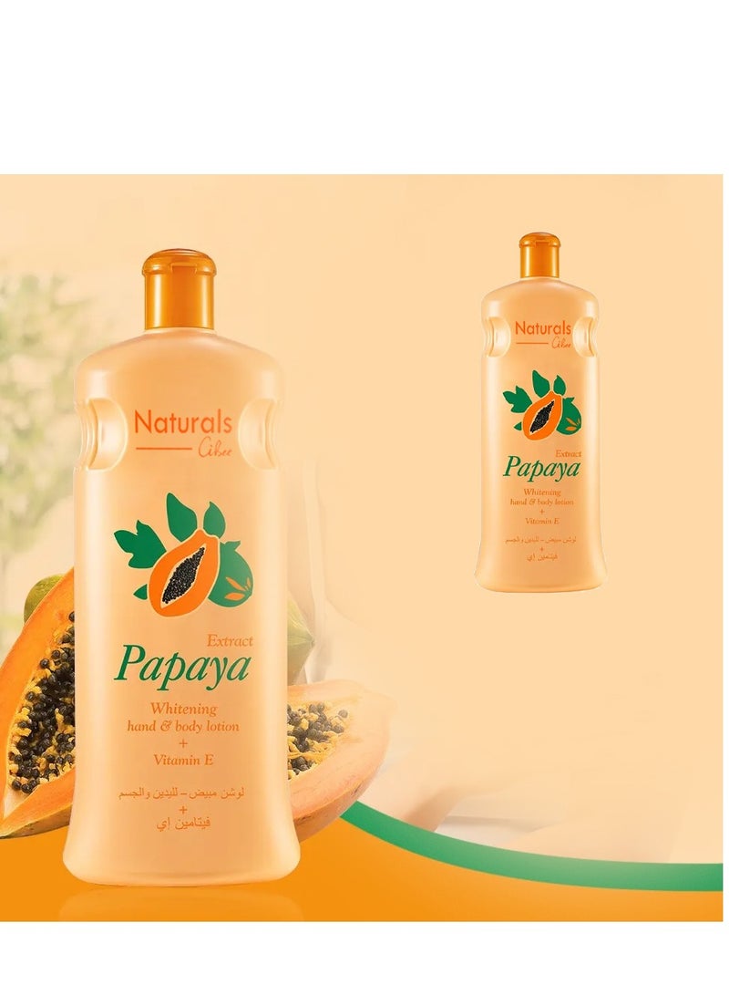 NATURALS Papaya Whitening Hand And Body Lotion Vitamin E 600 ml - Image 4
