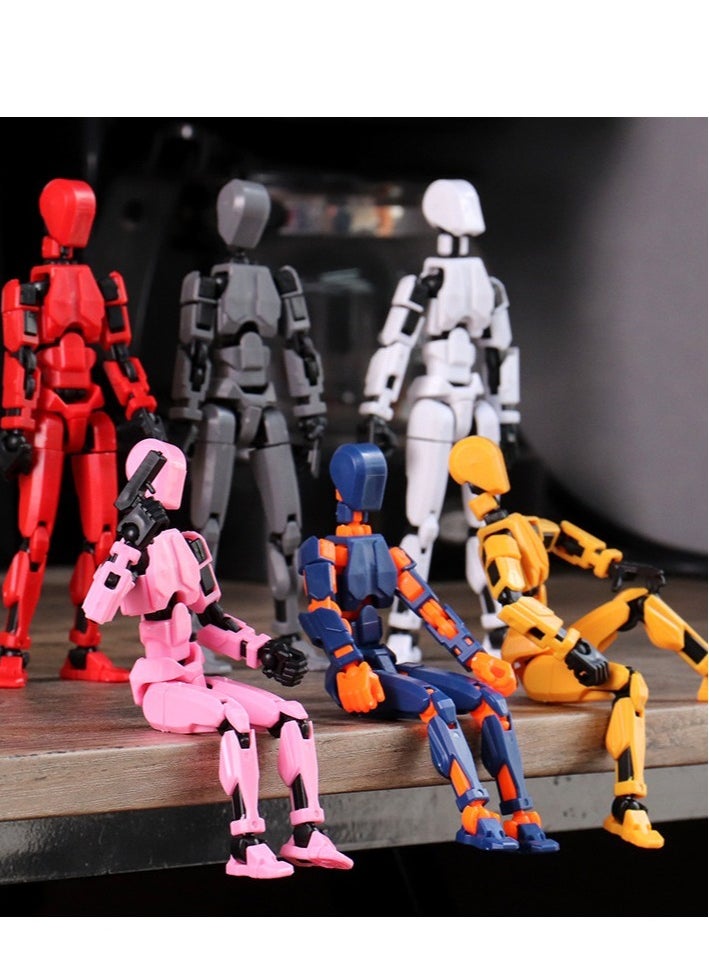 null - 3D printed action figures, multi-articular mobile robot toys, mobile toys for toy collection and tabletop decoration - Purple - Image 1