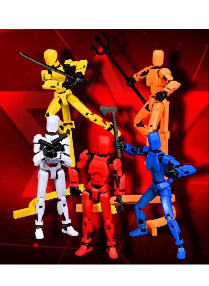 null - 3D printed action figures, multi-articular mobile robot toys, mobile toys for toy collection and tabletop decoration - Purple - Image 1