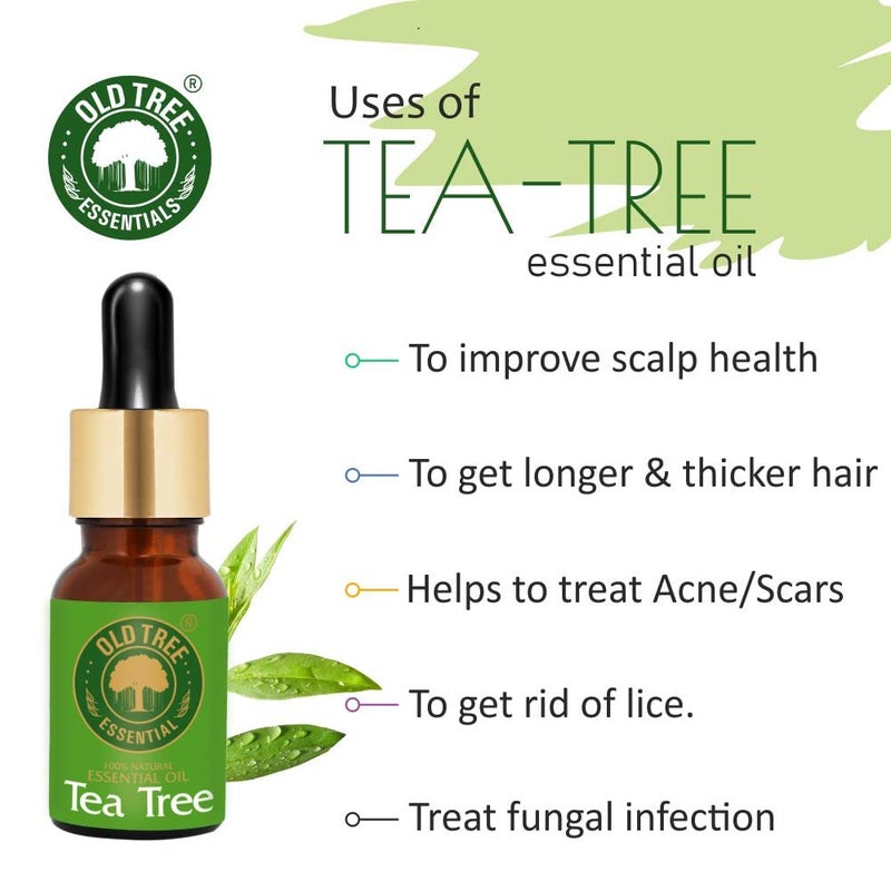 Old Tree Old Tree 100 Pure Natural Tea Tree Essential Oil for Skin Diffusers Hair Body Acne Nail care Premium Therapeutic Grade Tea Tree Oil for Aromatherapy Stress relief 30 ml  - Image 3