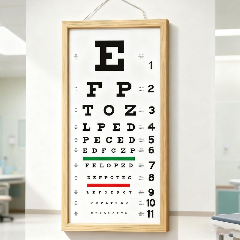 3-piece set of 20-foot wooden frame vision inspection map White (including indicator rod and eye mask plate) - Image 4