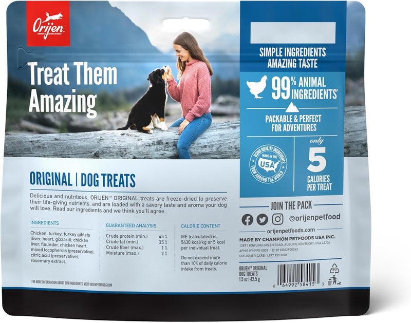 Orijen Original Freeze Dried Dog Treats - 42.5G - Image 2