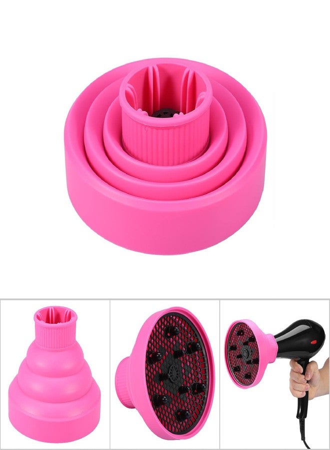 Tbest Hairdryer diffuser,Foldable Folding Hairdryer Hair Blower Diffuser Cover Casing Styling Hairdressing Tool(Pink) - Image 5