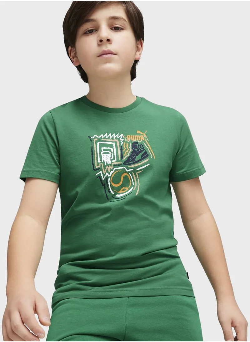 PUMA Kids Graphics Year Of Sports T-Shirt