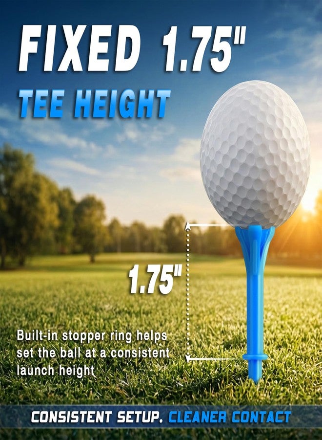 Goashpeaot 150 Pack Mixed Sizes (3¼"x100 & 1½"x50) 5-Prong Golf Tees – Ultra-Stable & Low-Resistance Design for Longer Drives Plastic Golf Tees (Blue) - Image 2