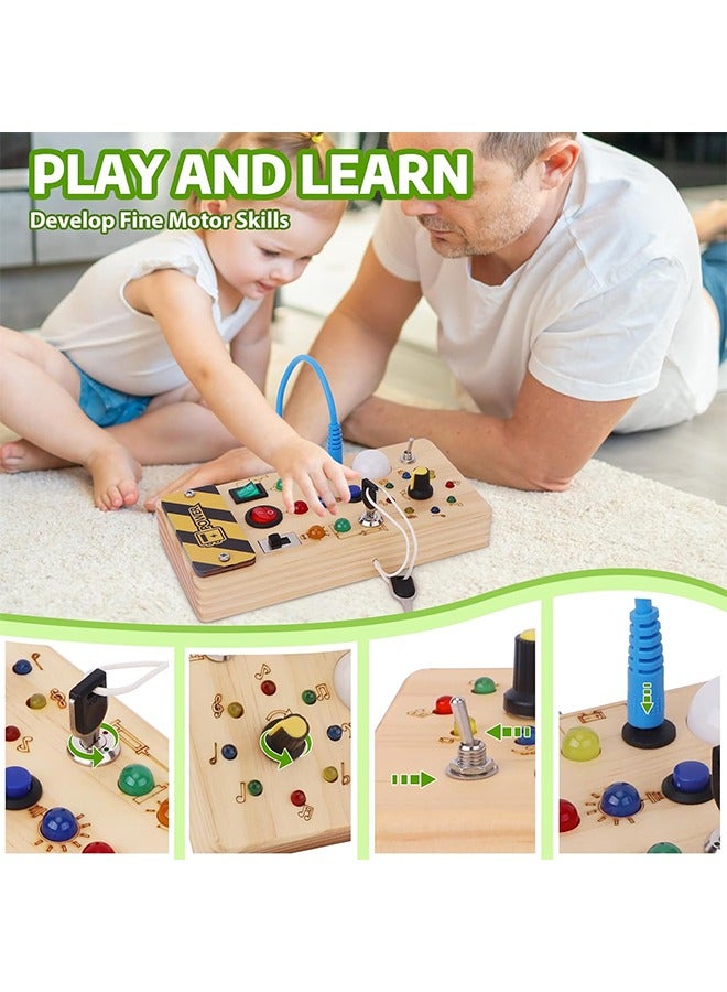 general Busy Board Toys Montessori Toys Sensory Board for Fine Motor Skill Toddler Busy Board Toddler Travel Toys Pre-Kindergarten Toys for Boys and Girls - Image 2