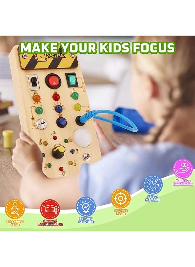 general Busy Board Toys Montessori Toys Sensory Board for Fine Motor Skill Toddler Busy Board Toddler Travel Toys Pre-Kindergarten Toys for Boys and Girls - Image 5