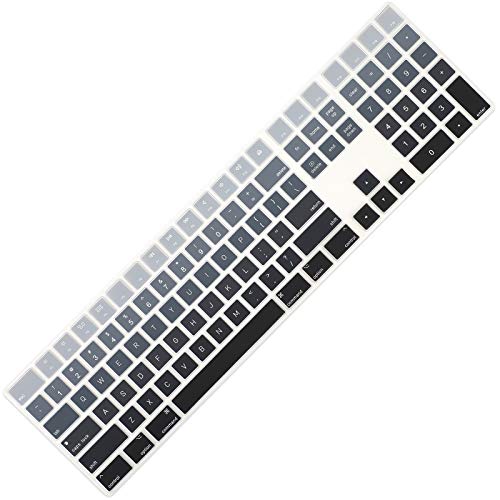 Allinside Ombre Gray Cover for Apple iMac Magic Wireless Keyboard with Numeric Keypad MQ052LL/A A1843 US Layout - Image 1