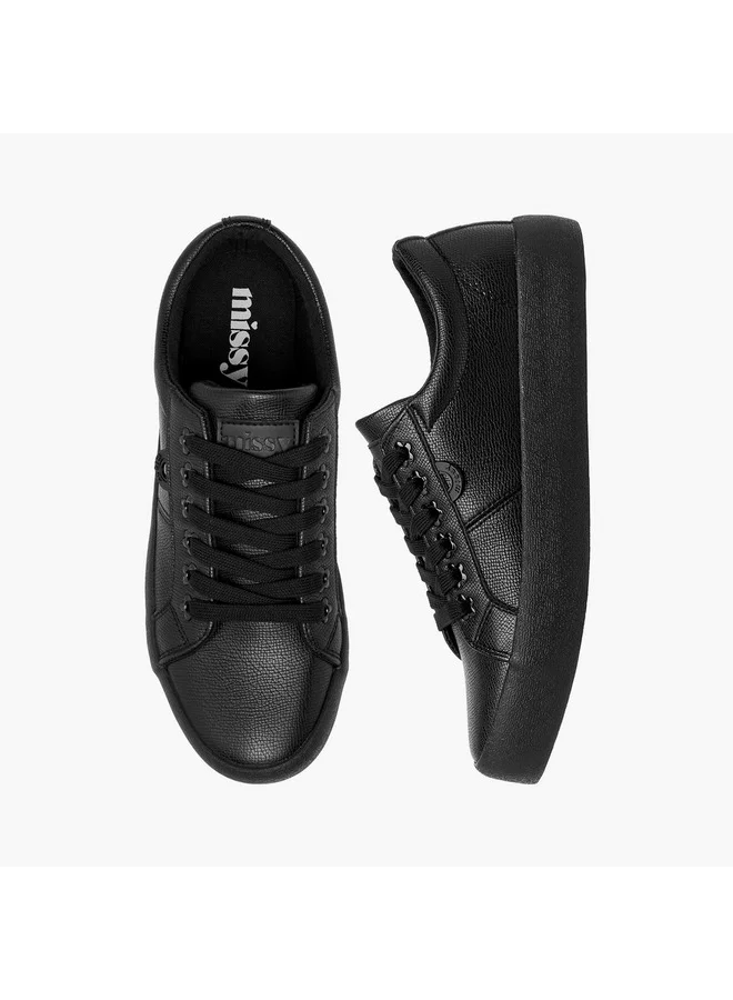 MISSY Women Panelled Sneakers with Lace-Up Closure