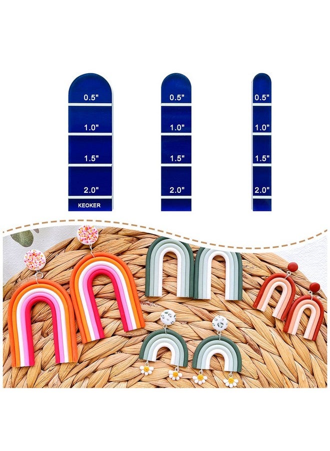 Keoker Polymer Clay Acrylic Rainbow Arch Guide Set 3 Size For Polymer Clay Earrings Polymer Clay Earrings Jewerlry Supplies Polyemr Clay Earings Tools - Image 1