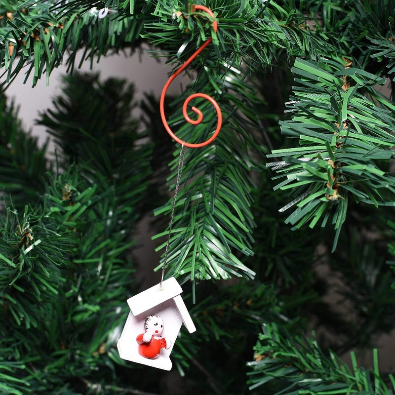 Cualfec Christmas Ornaments Hooks Christmas Tree Hanger Great for Christmas Tree Decoration - 120 / Red - Image 1