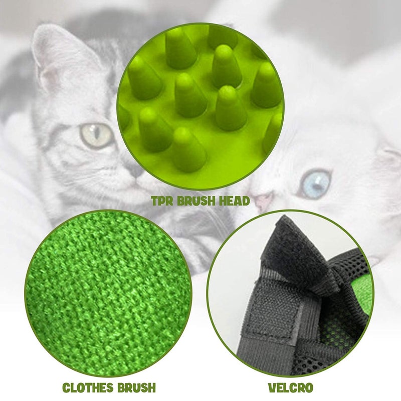 kartfury Pet Brush Set, Pet Bathing Gloves and Comb, Dog Hair Removal Comb Set, 3 in 1 Dog Grooming Kit For Hair Removal Carding Dematting Deshedding - Image 4