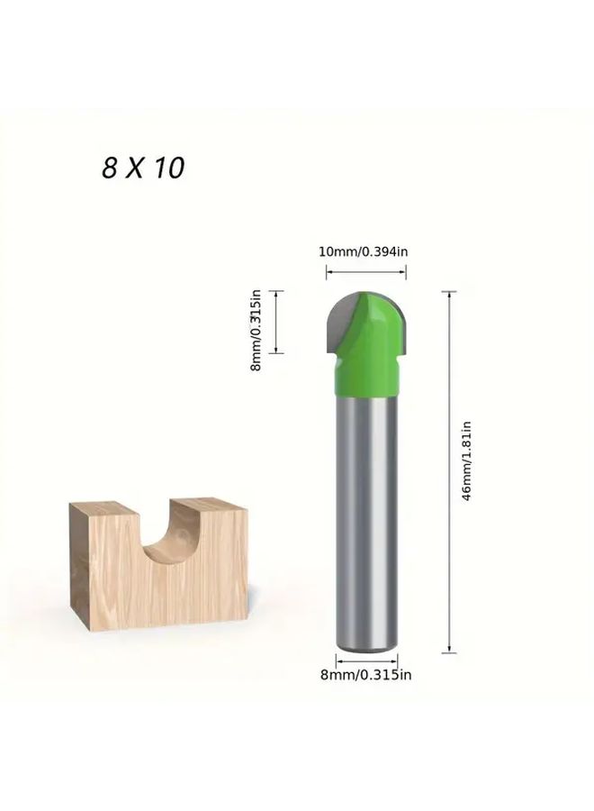 8mm Ball End Mill 8x6 Model Solid Carbide Rounded Tip Radius Core Box Cutter - Image 5