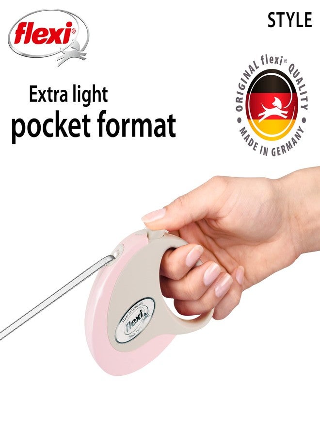 فلكسي مقود كلاب قابل للسحب من فليكسي تيب للكلاب الصغيرة حتى وزن 26 رطلاً - 10 أقدام، وردي/زهري | مقود مشي للحيوانات الأليفة مقاوم للتشابك مع فرامل وإيقاف مؤقت وقفل بيد واحدة | منتج ألماني عالي الجودة - Image 5