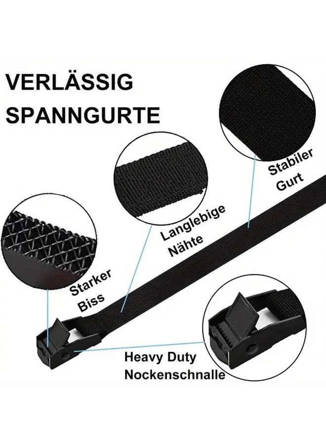 4pcs Adjustable Straps With Lock Teeth Nail Design Reusable For Luggage Transport Cars Bikes Motorcycles Camping - Image 2