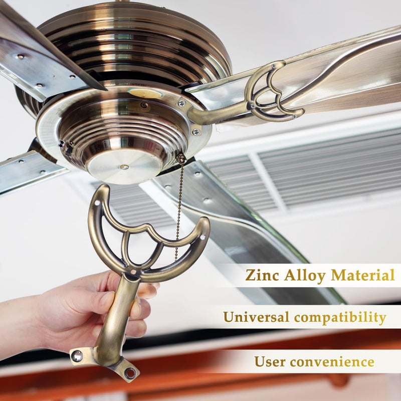 Golden Ceiling Fan Bracket Support Rod Balancing Arm Replacement Accessory Zinc Alloy - Image 4