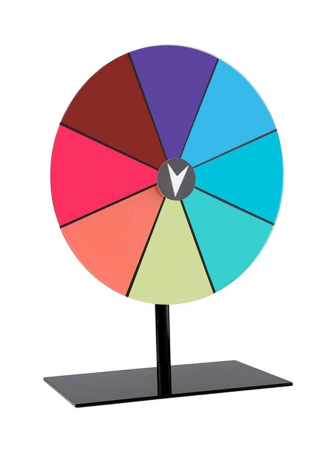 HAWAWA Spinning Prize Wheel 20CM Tabletop Spin Wheel for Prizes with Stand, 8 Color Slots, Tabletop Roulette Spinner, Erasable Surface for Trade Show Carnival Party Fortune Game - Image 1