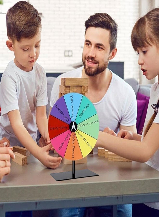 HAWAWA Spinning Prize Wheel 20CM Tabletop Spin Wheel for Prizes with Stand, 8 Color Slots, Tabletop Roulette Spinner, Erasable Surface for Trade Show Carnival Party Fortune Game - Image 5