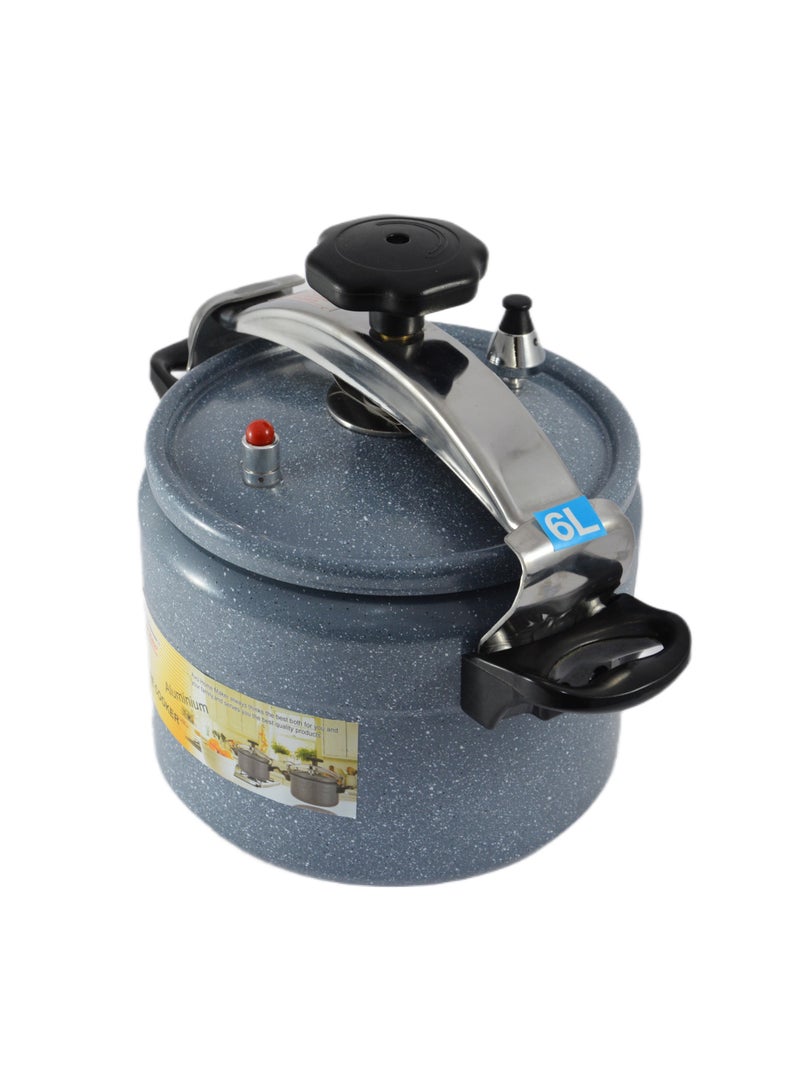 Homemaker 6Liters Ceramic Coating Aluminium Pressure Cooker With Induction Base - 22Cm - 6 Liter Capacity - Grey Grey - Image 3