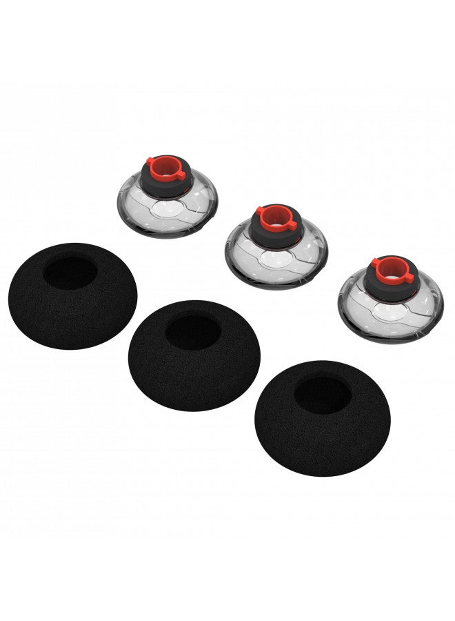 Wiki VALLEY 3X Voyager 5200 Eartips Replacement,Ultra Comfort Silicone Voyager Legend Ear Tips with in-Ear Foam for Plantronics Ploy Voyager 5200 5220 5210 Series Headset Earphone Buds-Large - Image 1