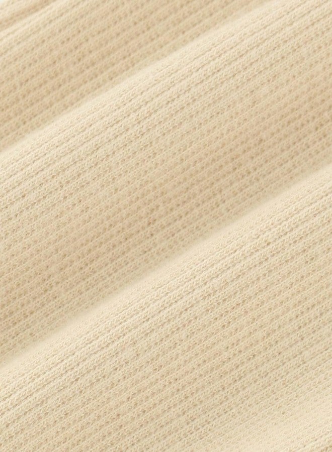 GLEAMING GRAIN بنطلون واسع الساقين بخصر مطاطي من GLEAMING GRAIN للبنات، بنطلون قطني للأطفال من عمر سنتين إلى سبع سنوات، لون مشمشي - Image 5