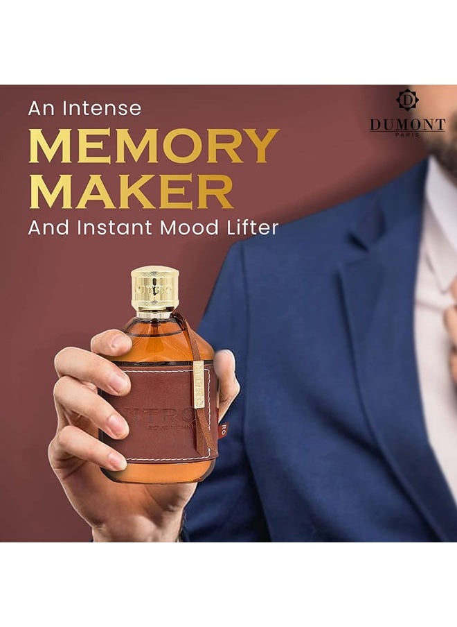 Dumont - NITRO POUR HOMME - 3.4 Eau De Parfum - Men's Perfume with Fruity, Floral, Woody & Masculine Fragrance - Long Lasting Cologne Mist & Body Spray - for Him - Image 1