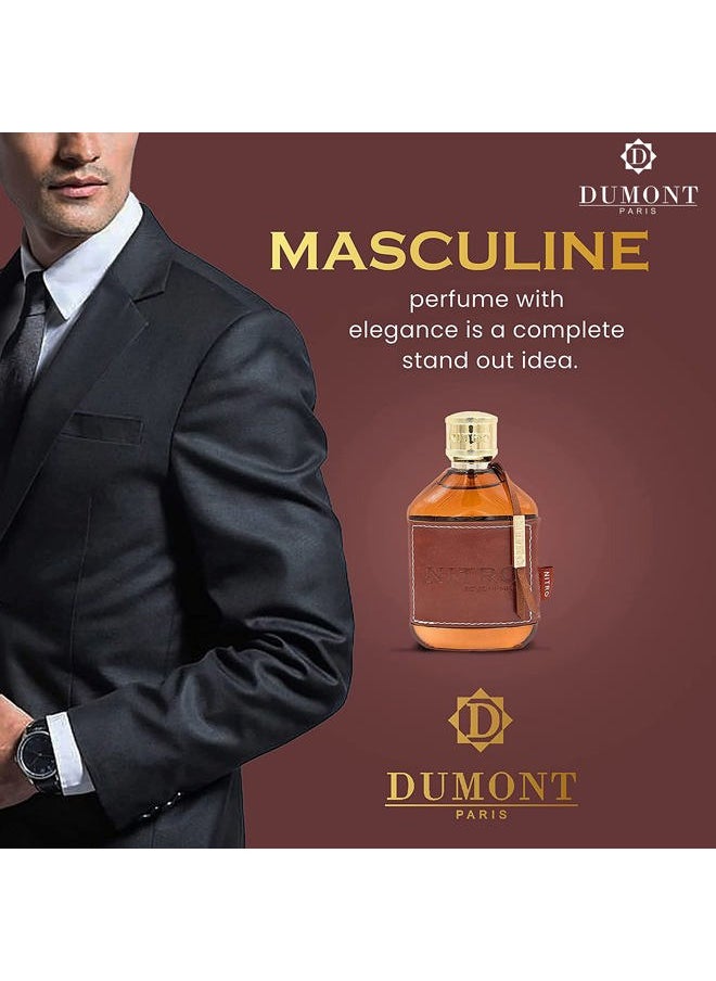 Dumont - NITRO POUR HOMME - 3.4 Eau De Parfum - Men's Perfume with Fruity, Floral, Woody & Masculine Fragrance - Long Lasting Cologne Mist & Body Spray - for Him - Image 1