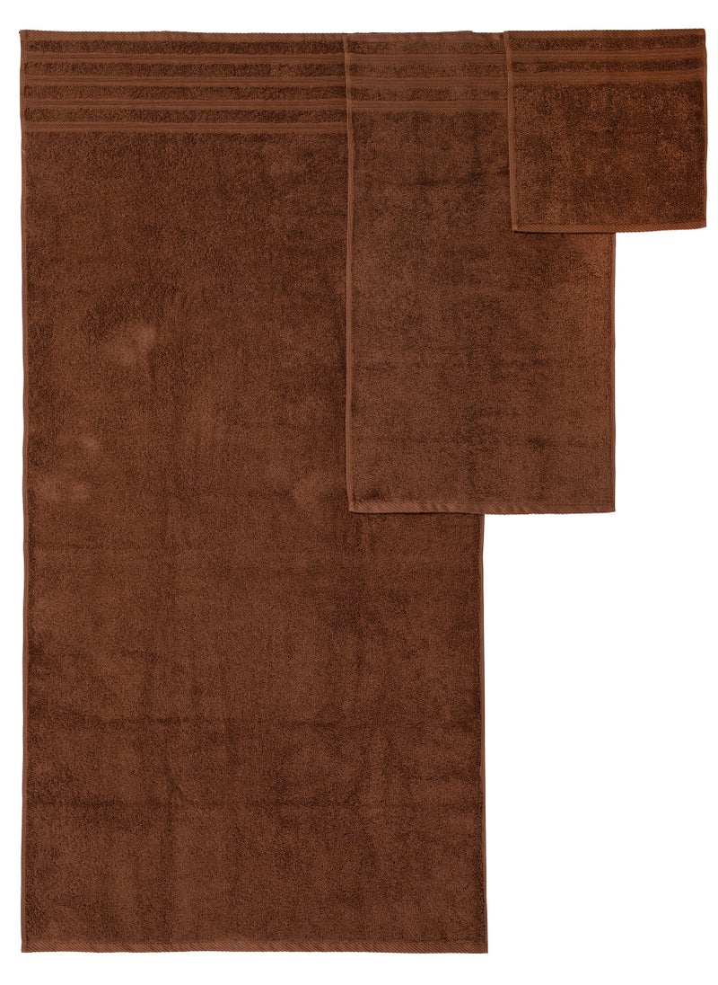 Safi Plus Safi Plus 6 Piece Cotton Super Soft luxury Towel Set - Chocolate Brown  - Image 2