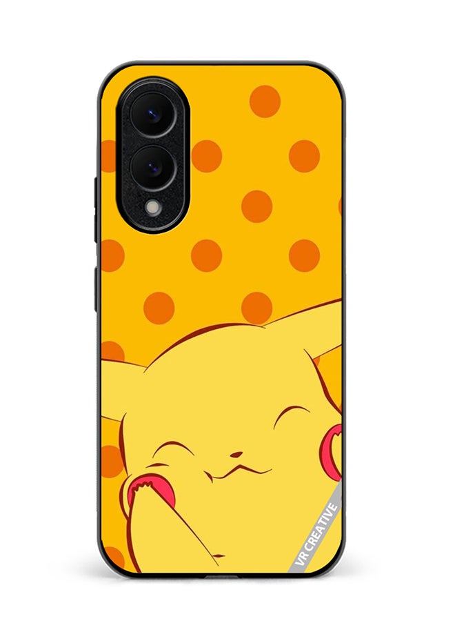 VR CREATIVE Protective Case Cover For Samsung Galaxy S25 Edge Cheeky Pikachu Design Multicolour